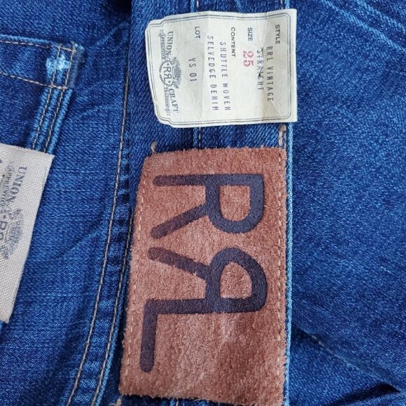 Ralph Lauren RRL Double RL Selvedge American Denim Slim Fit jeans size 25x32 USA - Picture 3 of 6